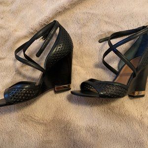Black Tory Burch Wedge Sandal